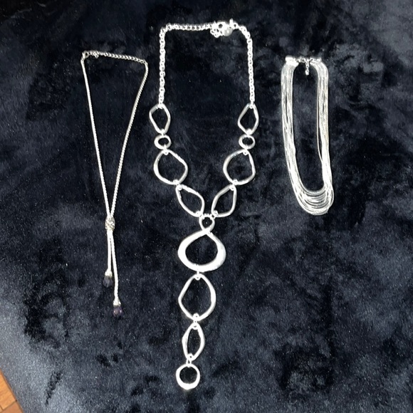 Express Jewelry - 3 New Silver Necklaces for less than the price if one🤍🤍🤍